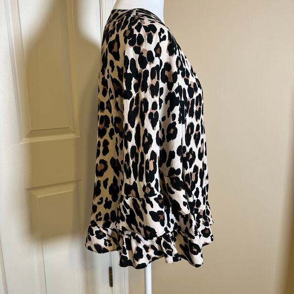 Nanette Lepore Leopard Print Flowy Top Size Small Dressy Chic - Picture 4 of 11